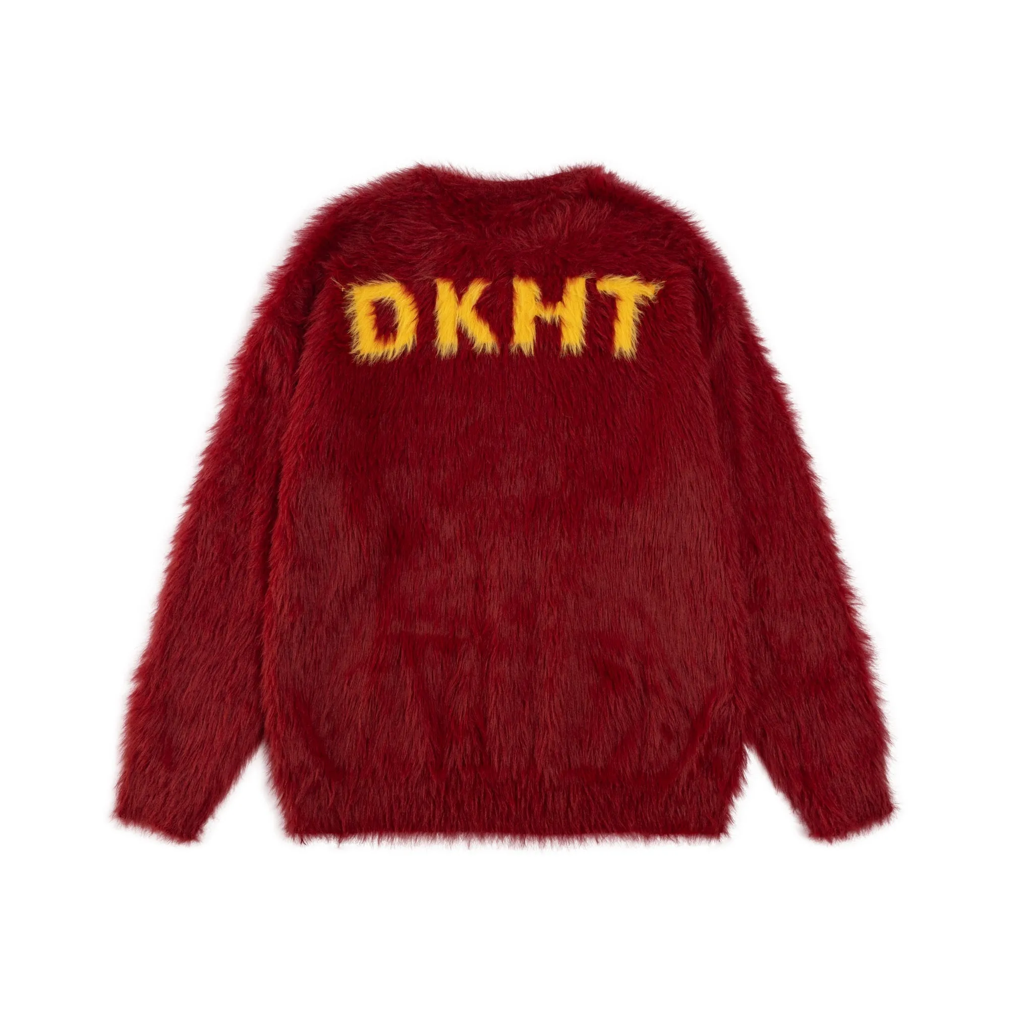 Fuck slogan sweater grunge knitted fluffy 90s inspired jumper beige