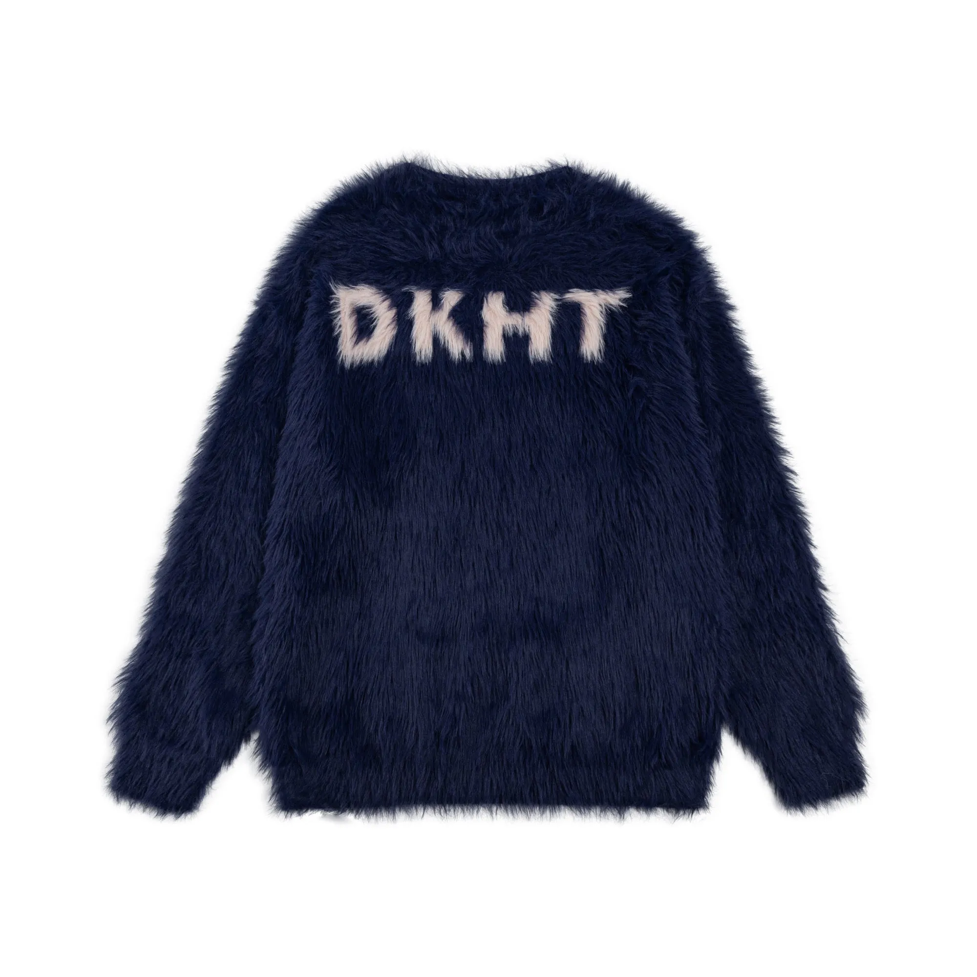 Fuck slogan sweater grunge knitted fluffy 90s inspired jumper beige