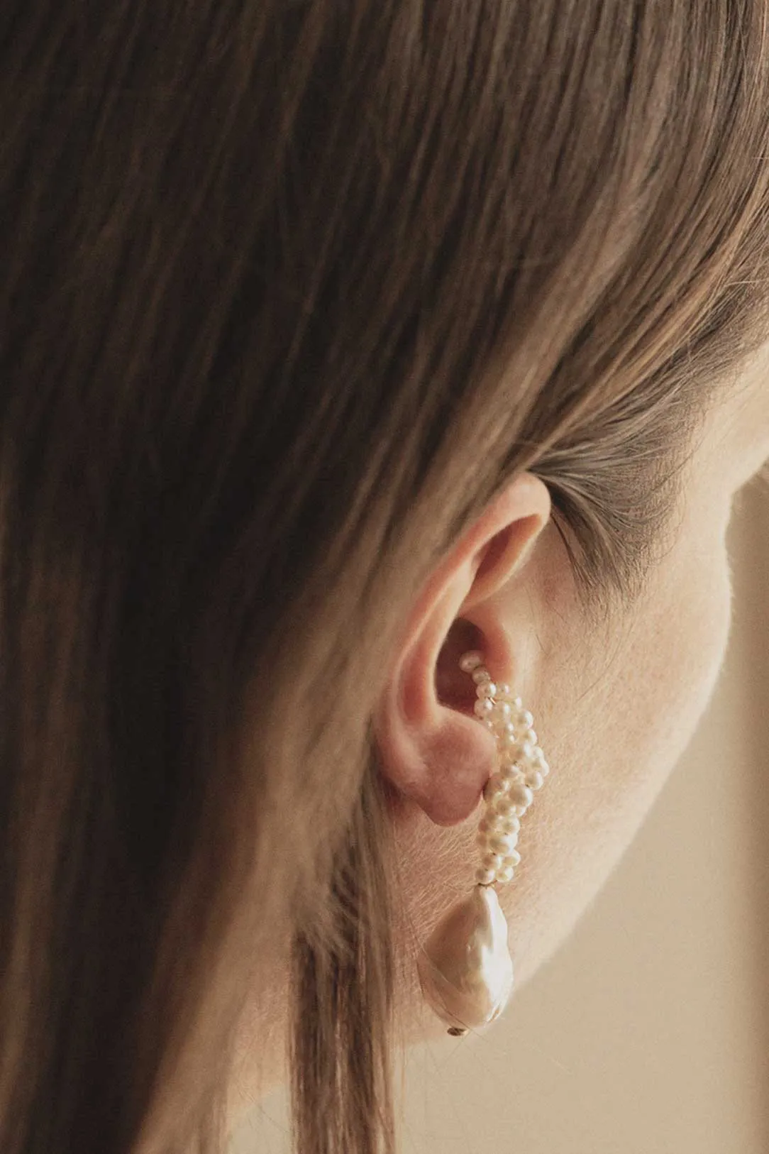 Gotcha  - Pearl and Recycled Gold Vermeil Earrings