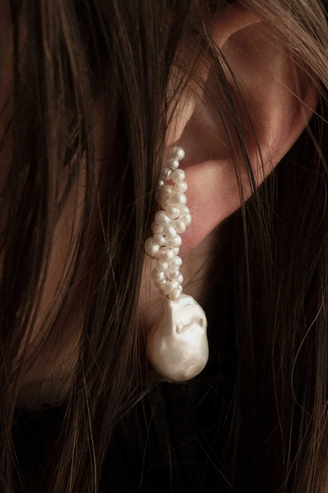Gotcha  - Pearl and Recycled Gold Vermeil Earrings