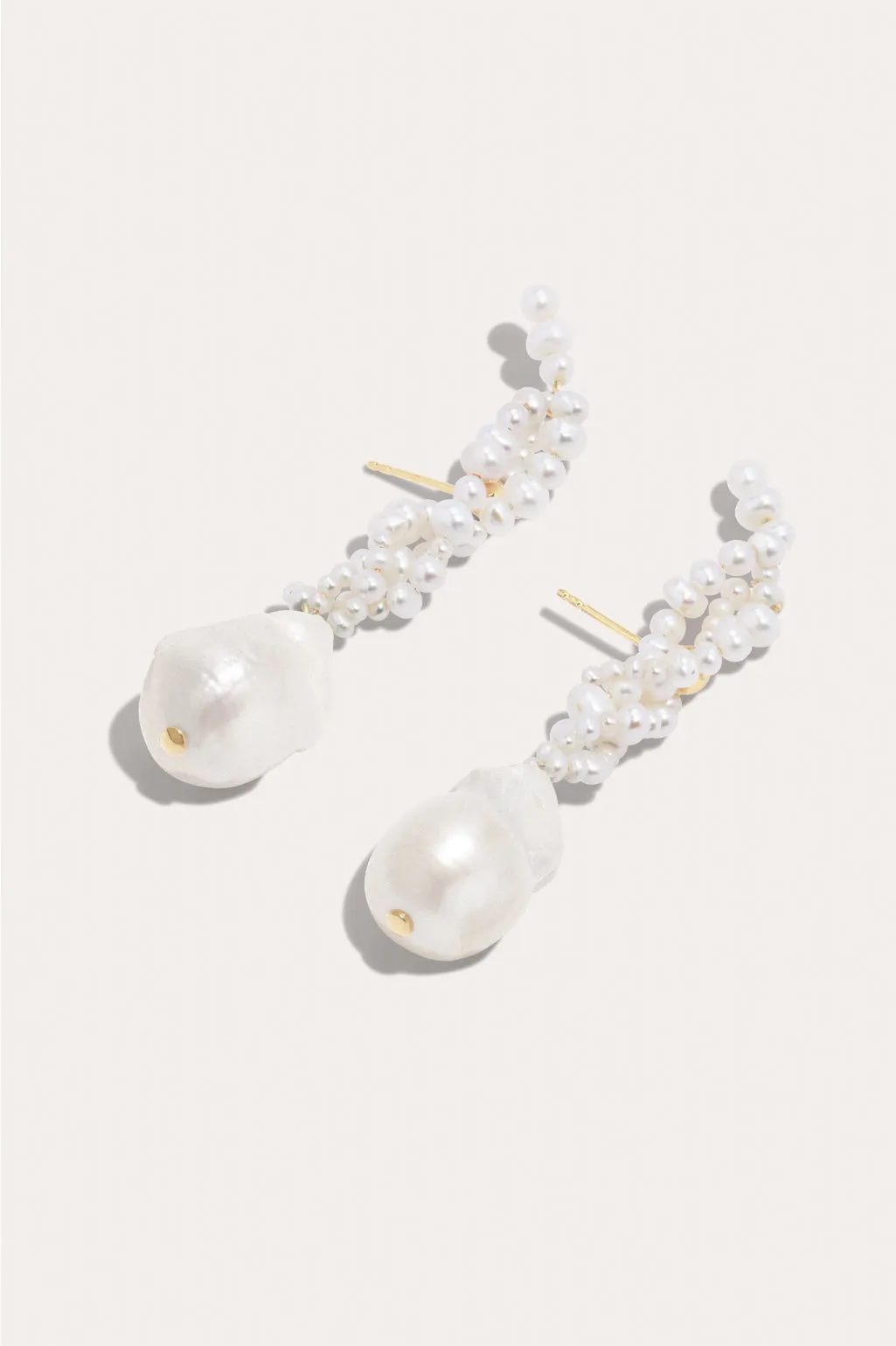Gotcha  - Pearl and Recycled Gold Vermeil Earrings