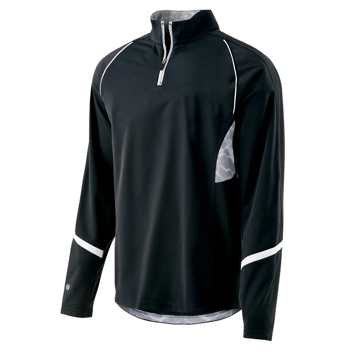 Holloway Men's Black/White Quarter Zip Tenacity Pullover