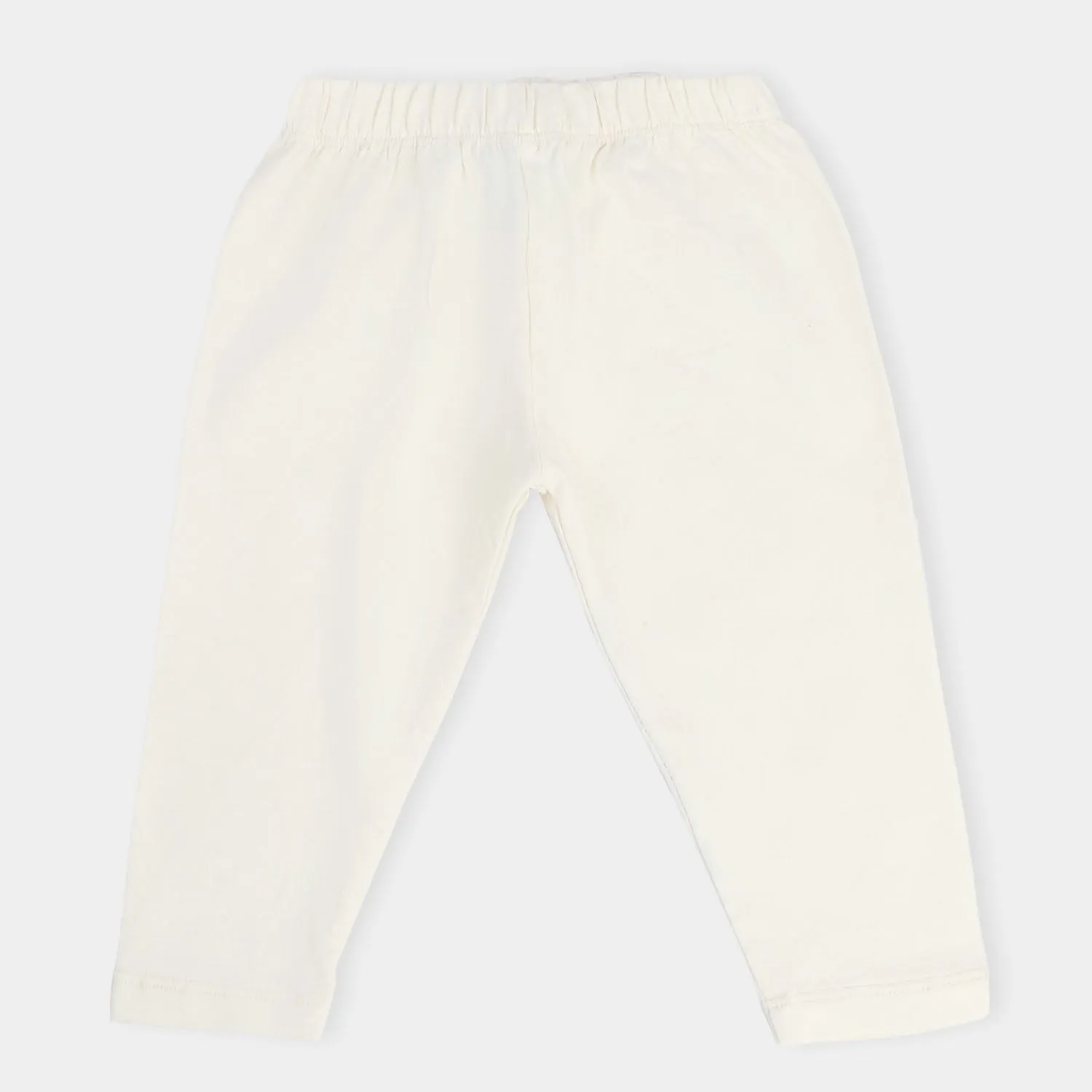 Infant Girls Lycra Jersey Basic Tights-W-White