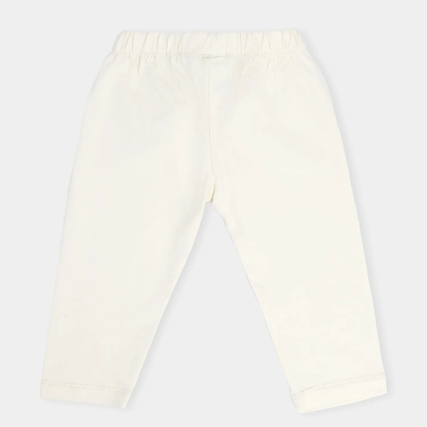 Infant Girls Lycra Jersey Basic Tights-W-White