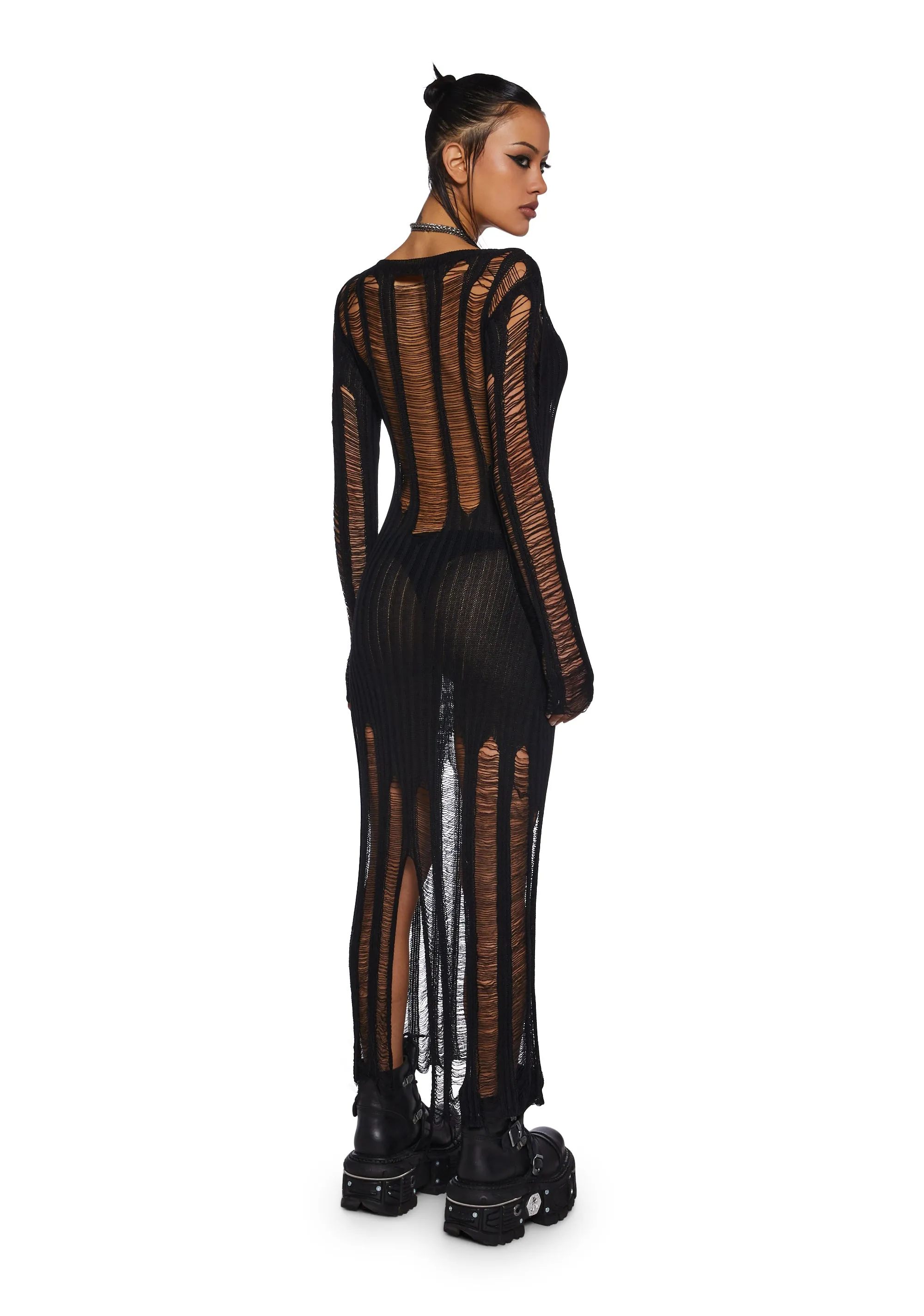 It’s Under Control Shredded Maxi Dress