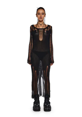 It’s Under Control Shredded Maxi Dress