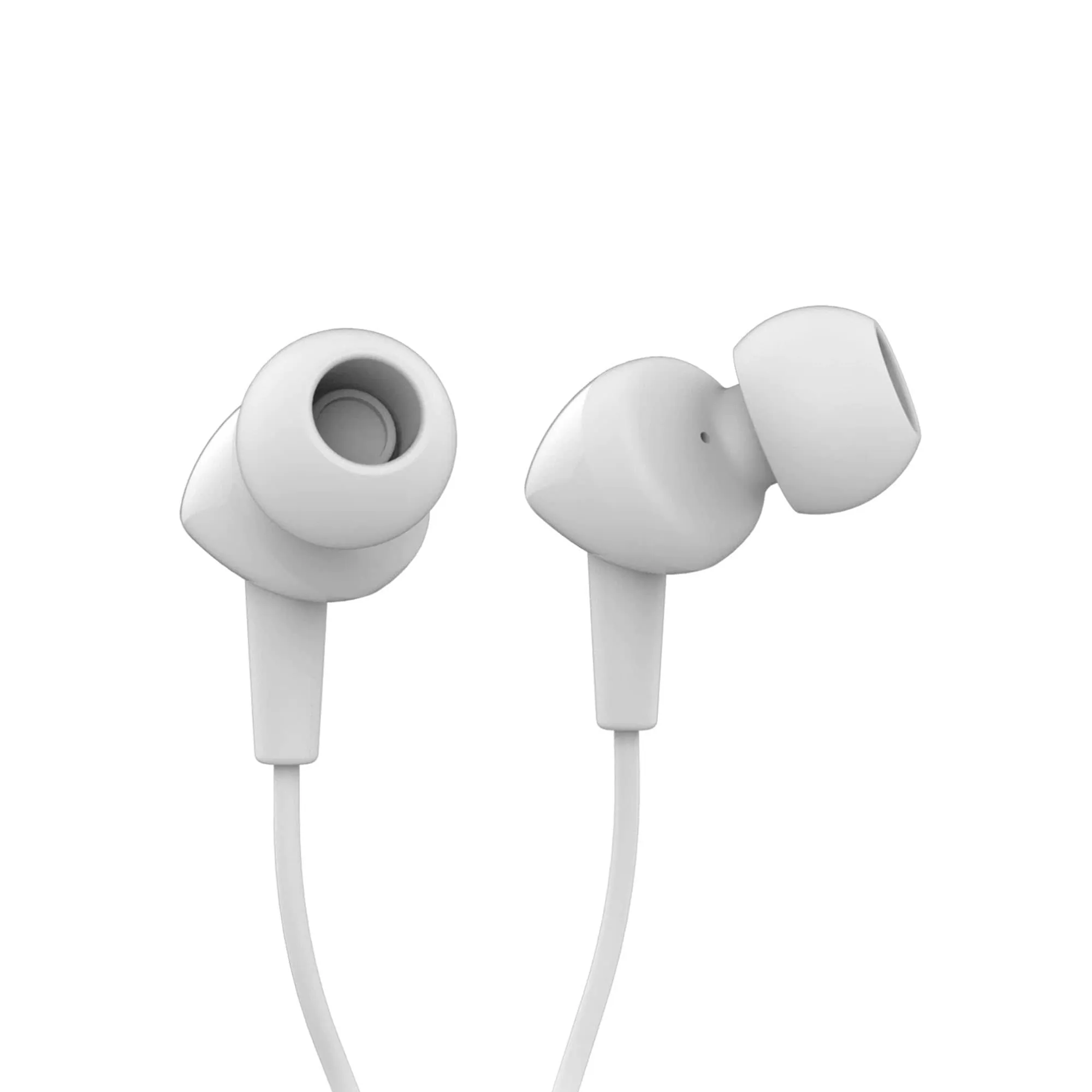 JBL C100SI Wired In Ear Headphones with Mic, JBL Pure Bass Sound, One Button Multi-function Remote, Angled Buds for Comfort fit (White)