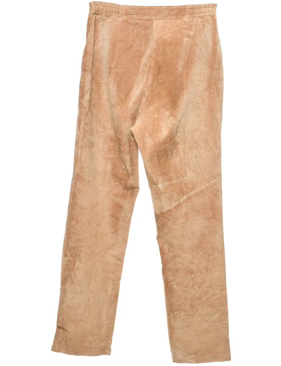 Light Brown Suede Trousers - W30 L30