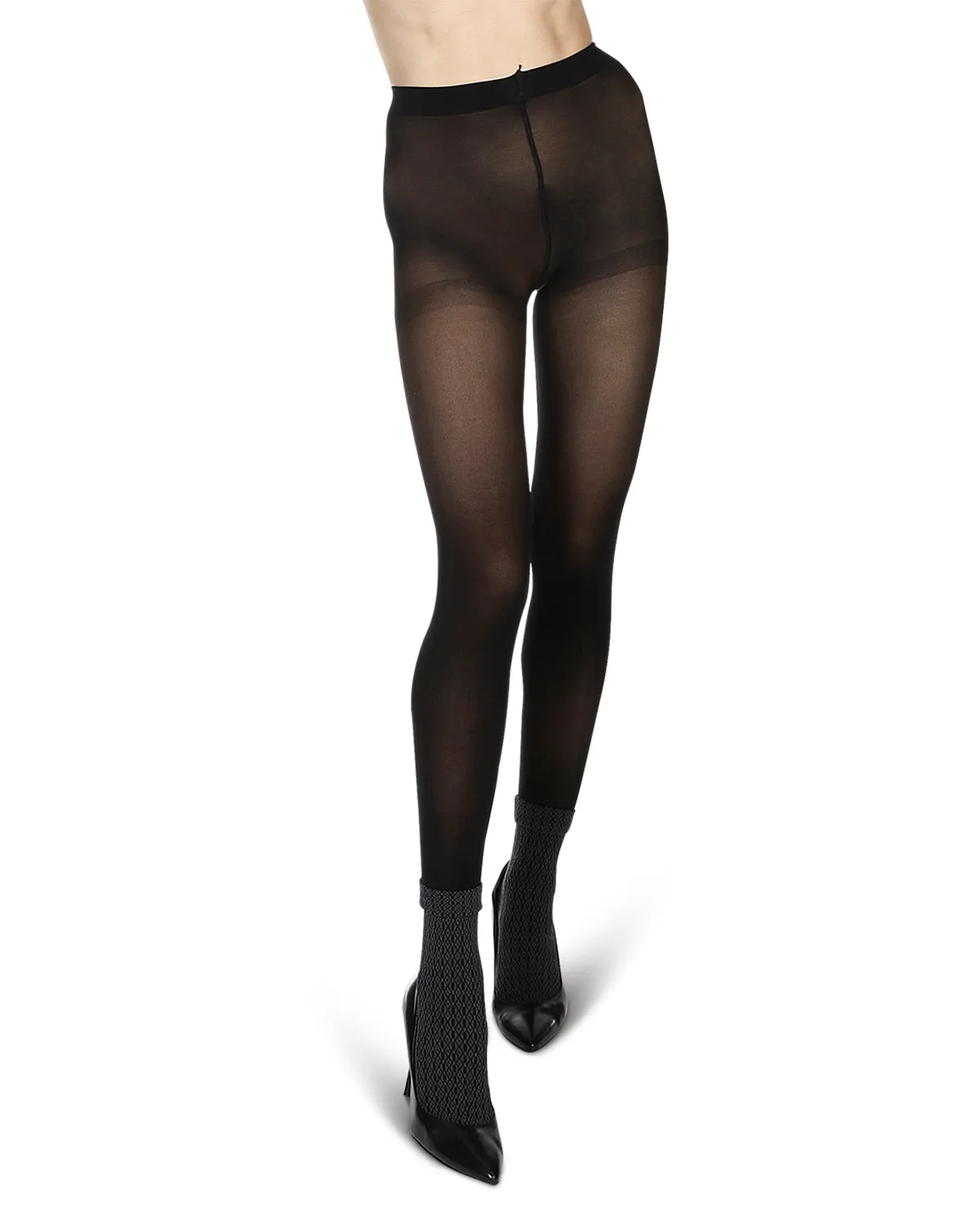 Link Obscurity Layered-Look Tights