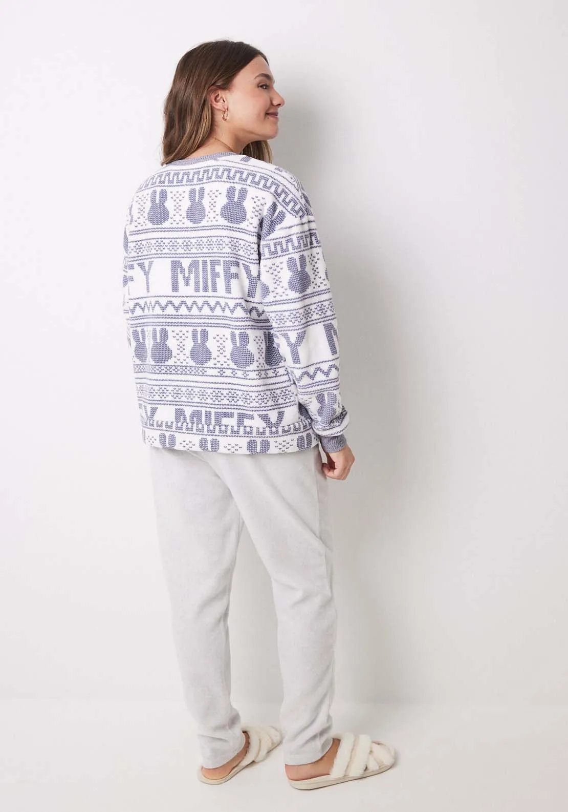 Long fleece Miffy pyjamas - Purple