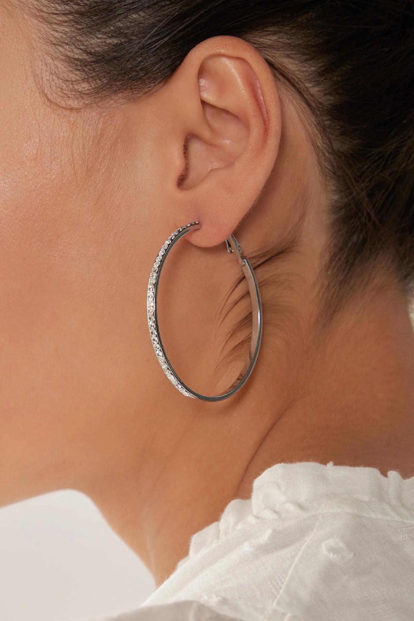 Lujo Hoop Earring - Silver