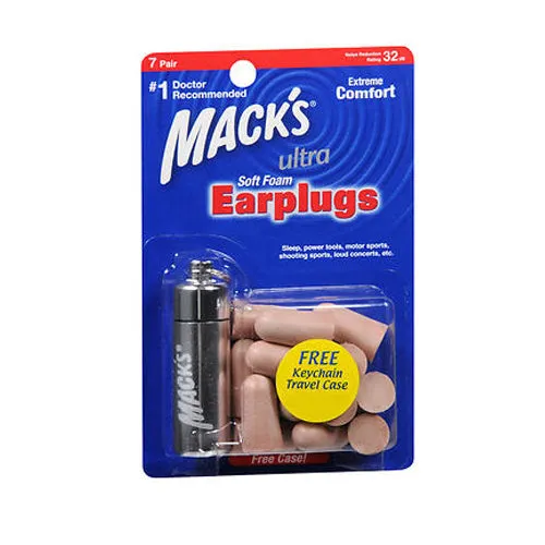 Macks Ultra Soft Foam Earplugs 7 Pair By Mack's