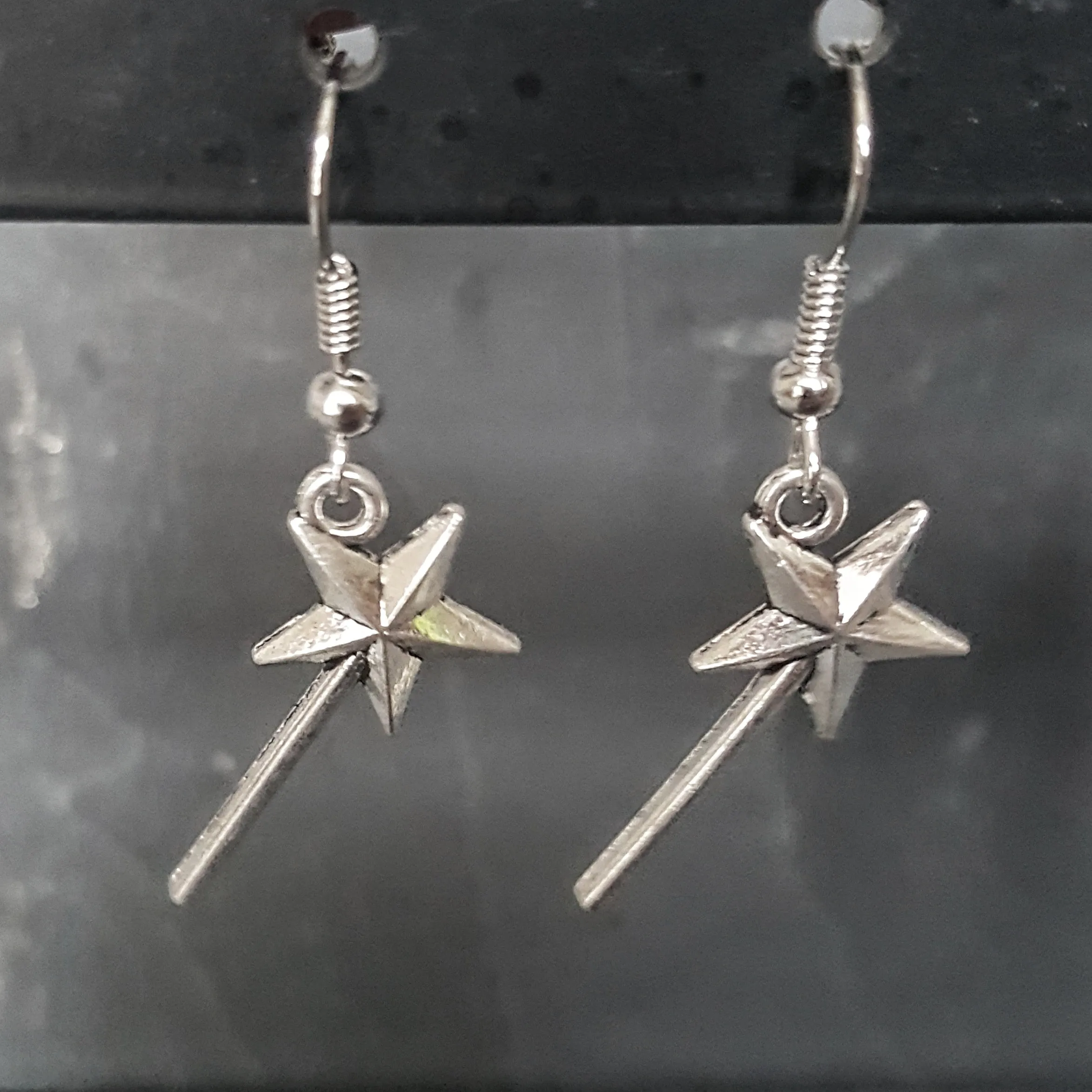 Magic Wand Silver Earrings Gifts for Dreamers