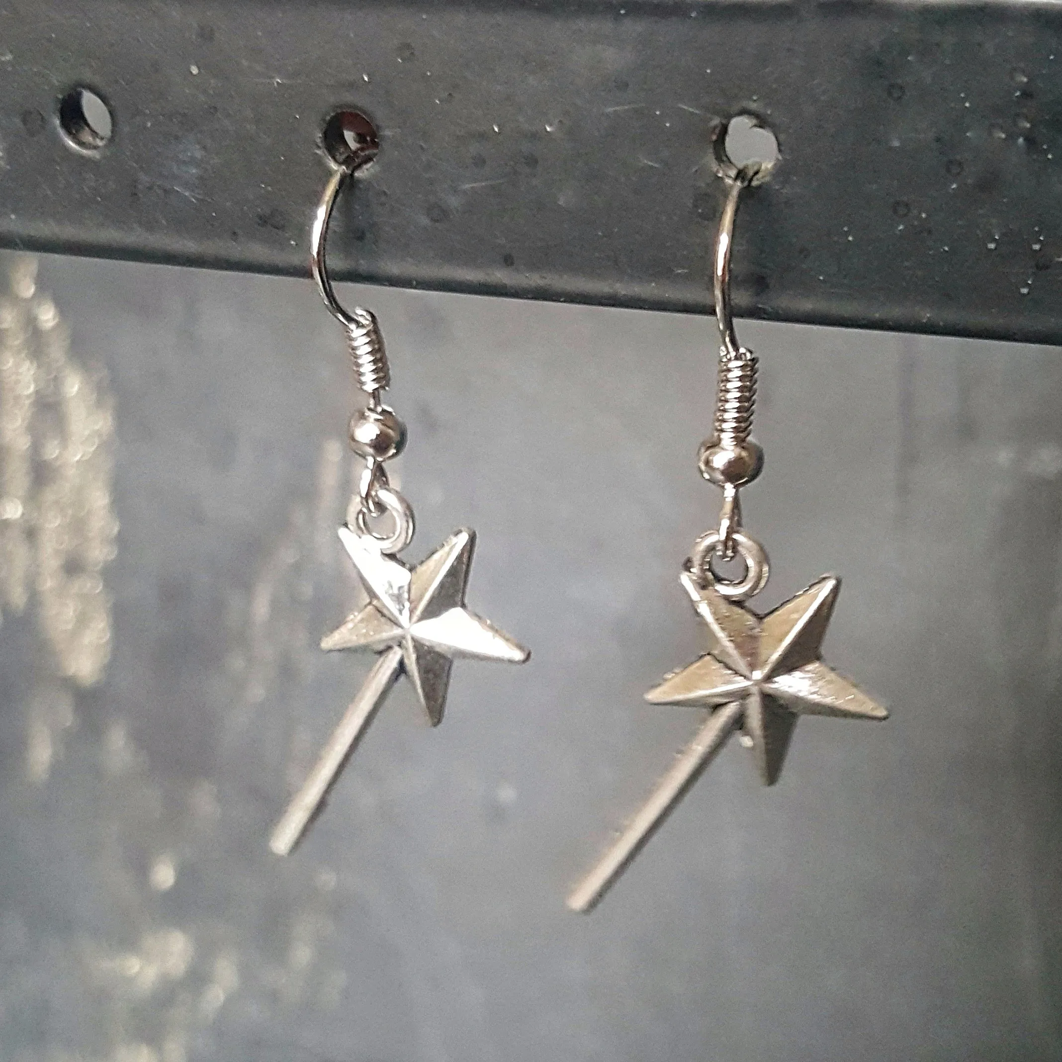 Magic Wand Silver Earrings Gifts for Dreamers