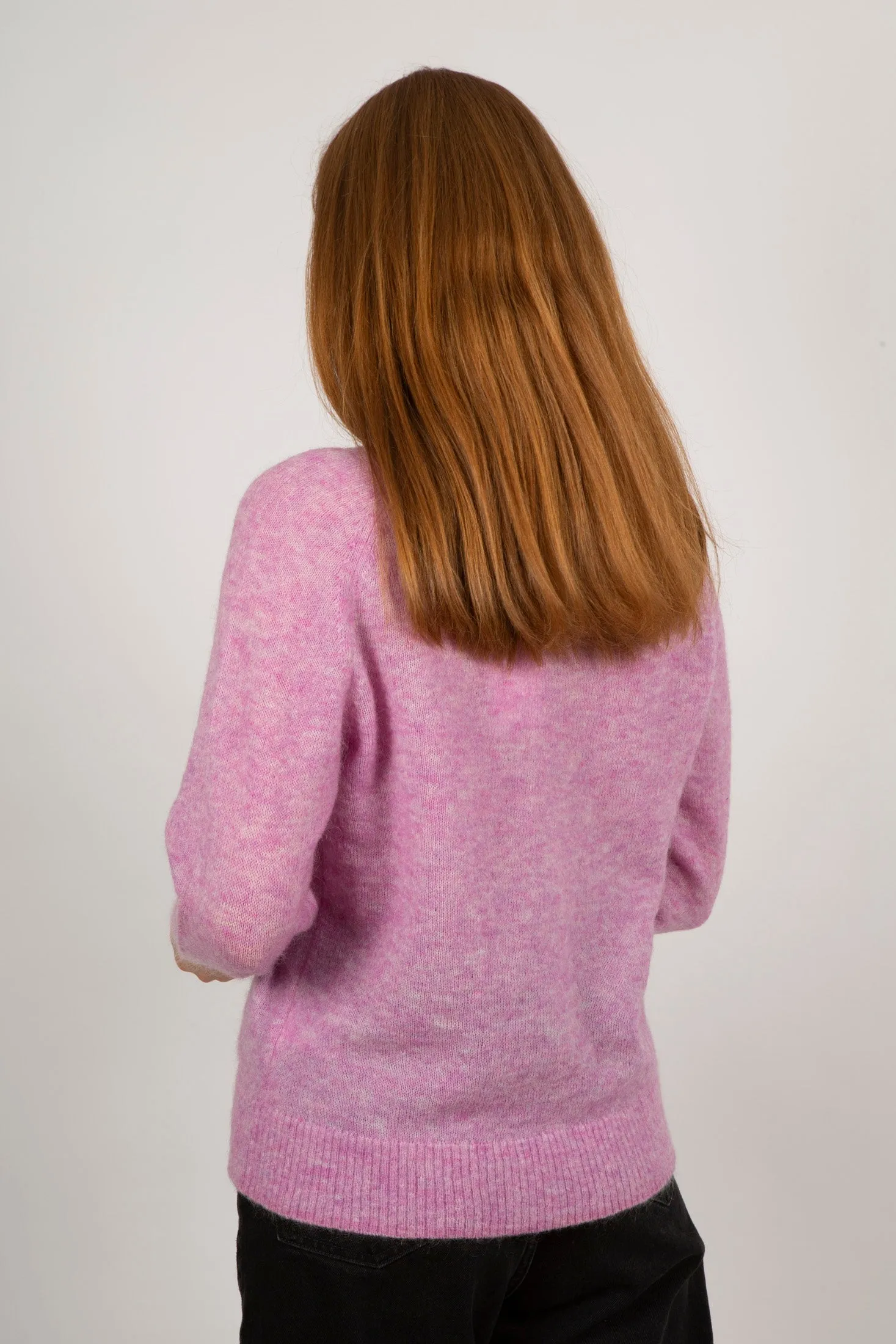 Maimee Mohair O Pullover - Orchid Melange
