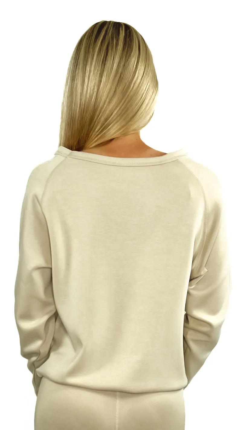 Maise Crew Neck Pullover- Natural