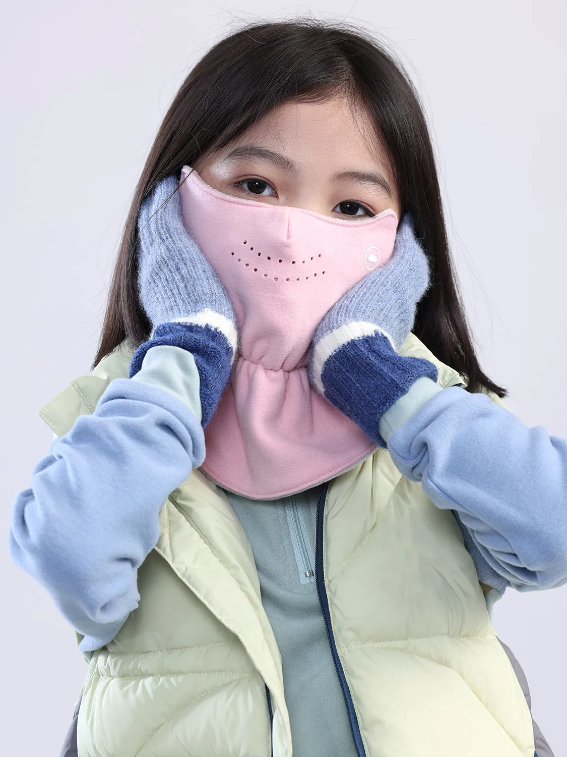 MDOG Winter Windproof Fleece Face Mask Neck Warmer for Kids