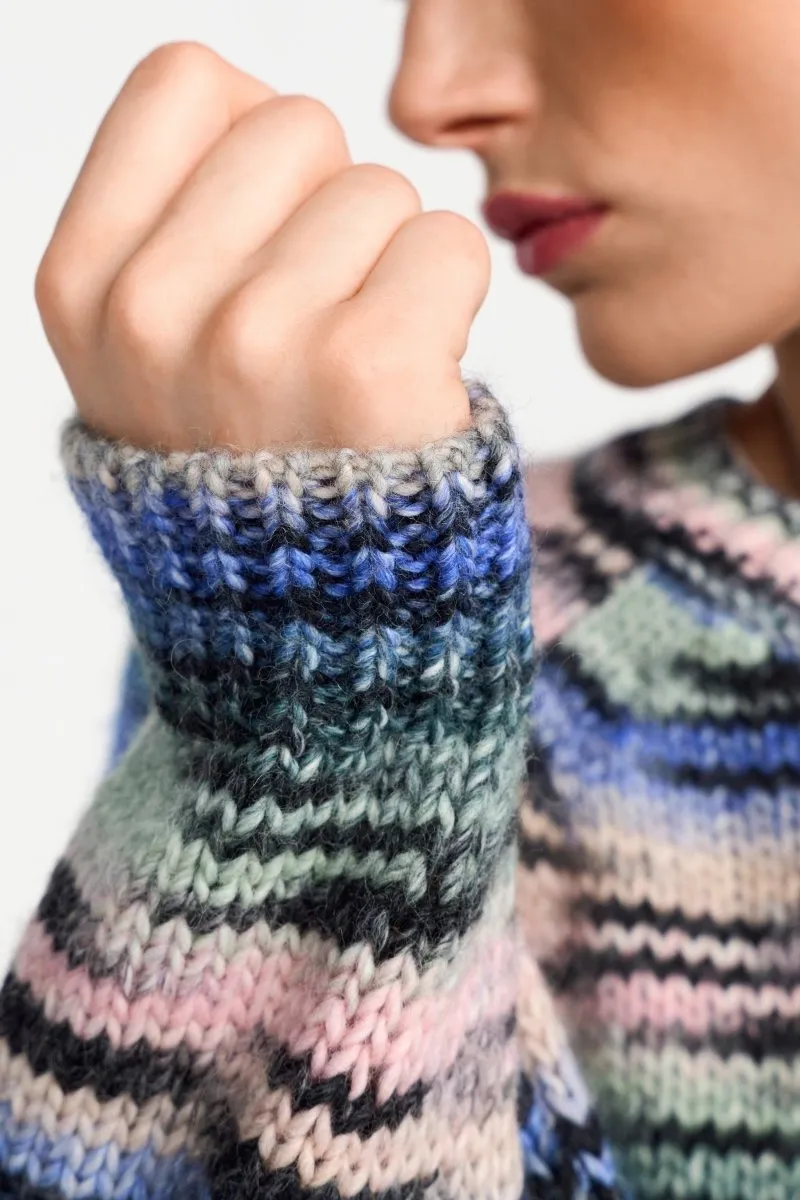 Melierter Wollmixpullover