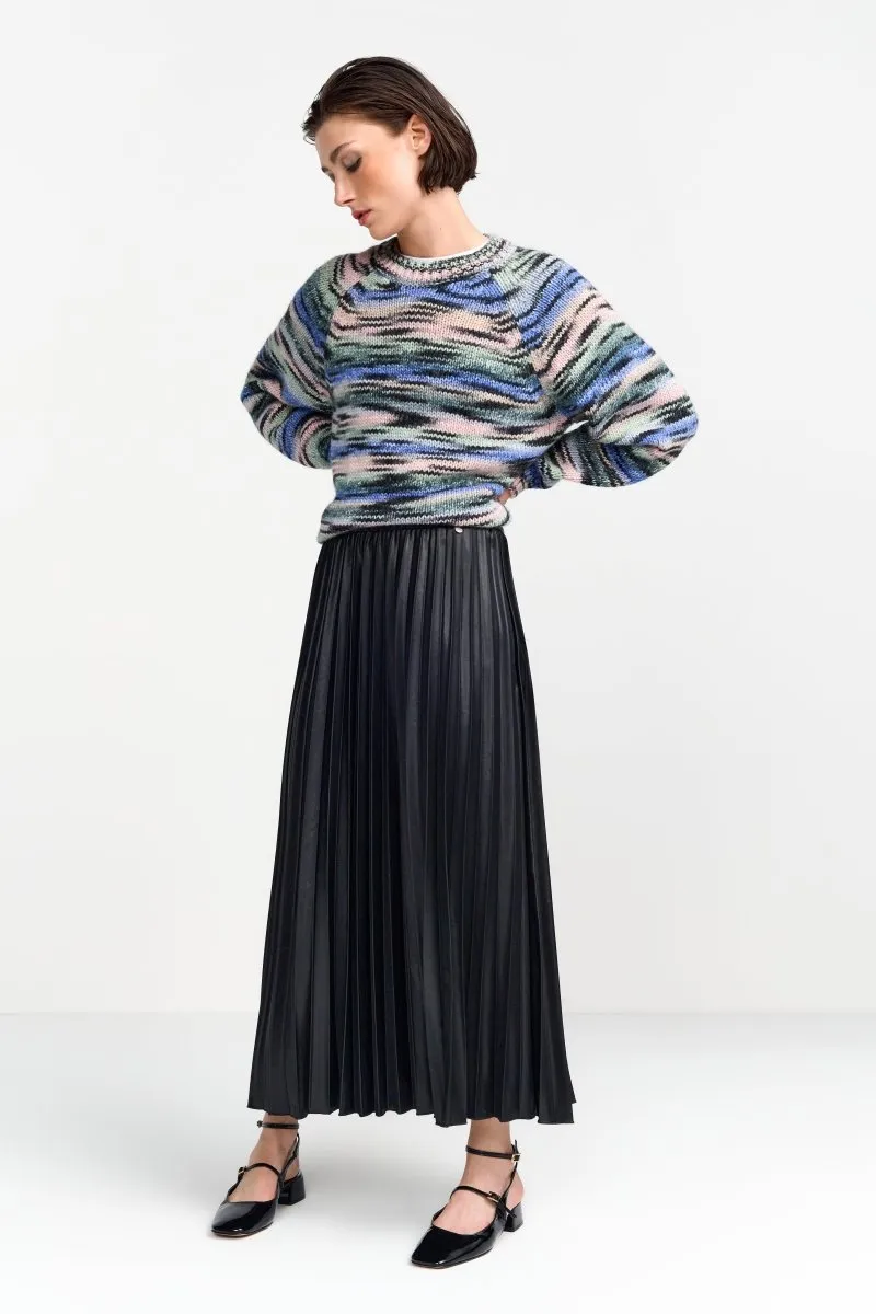 Melierter Wollmixpullover