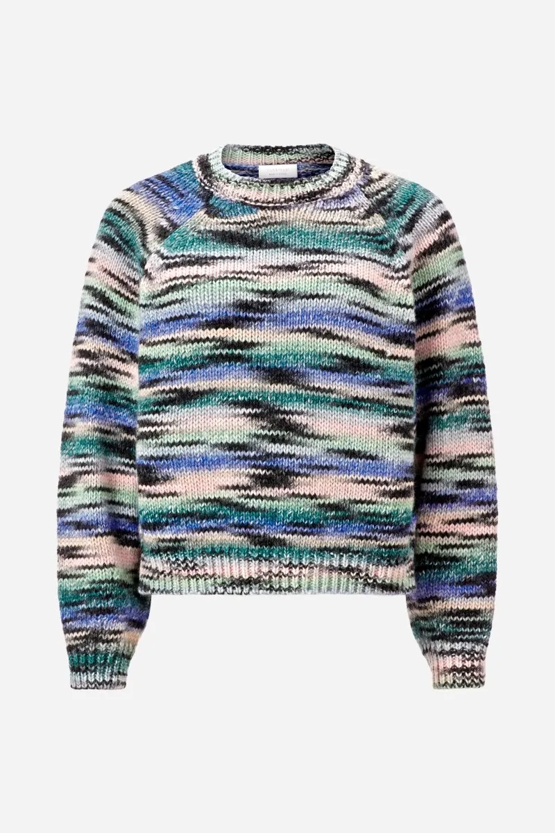 Melierter Wollmixpullover