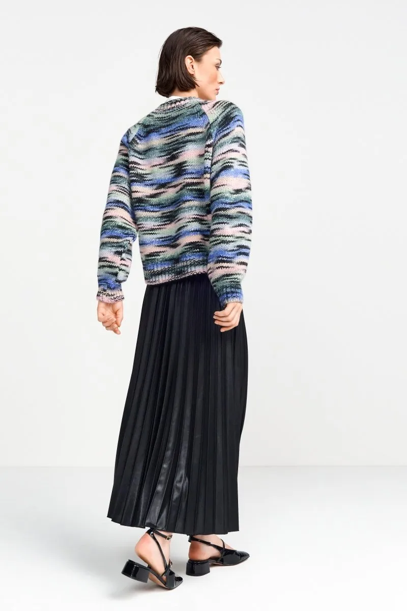 Melierter Wollmixpullover