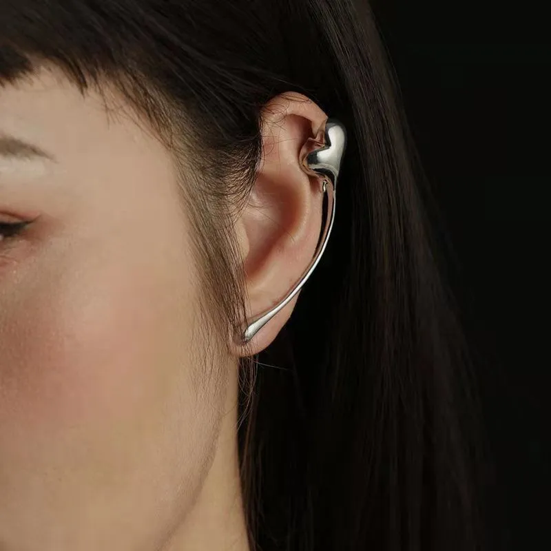 Melting My Heart Bronze Stud with Ear Bone Clamp
