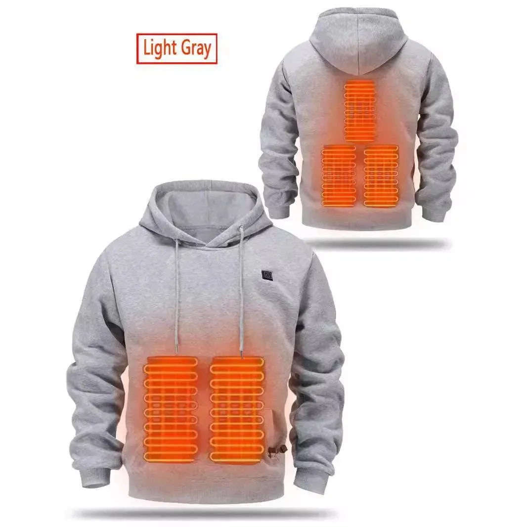 Men's Heated USB Brushed Pullover Hoody