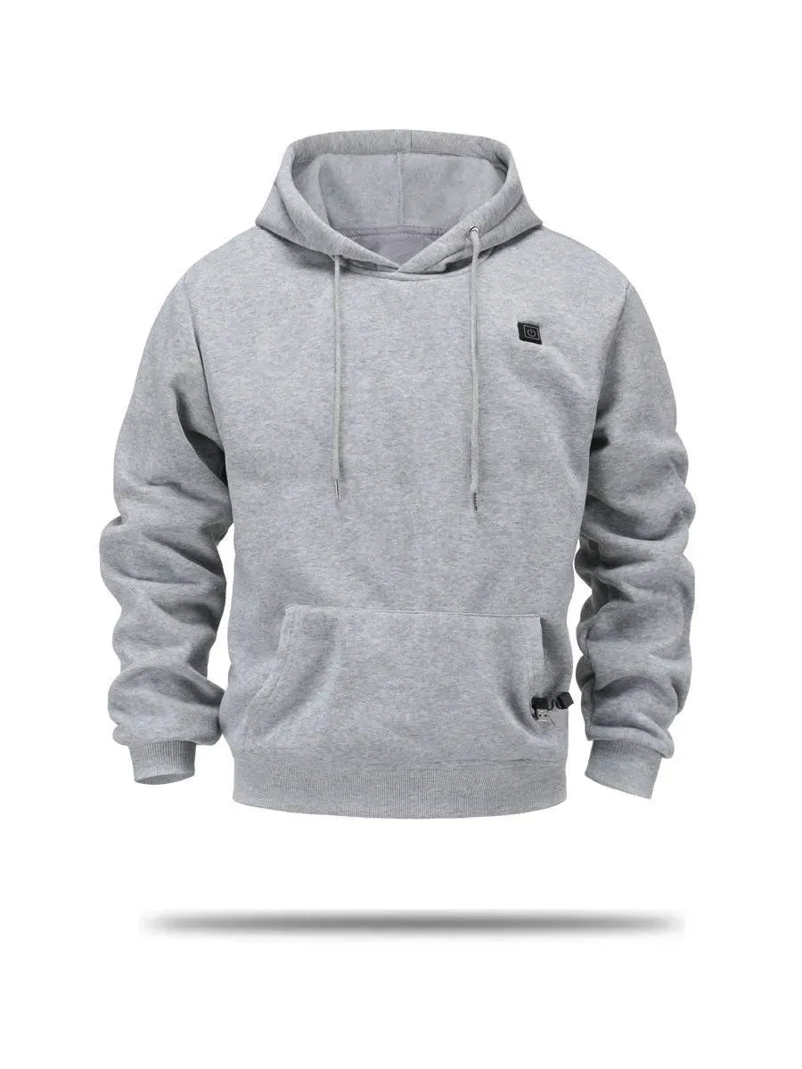 Men's Heated USB Brushed Pullover Hoody