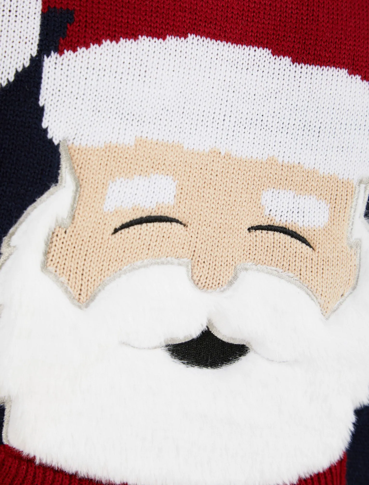 Men's Santas Outfit Motif LED Light Up Novelty Christmas Jumper in Ink - Merry Christmas