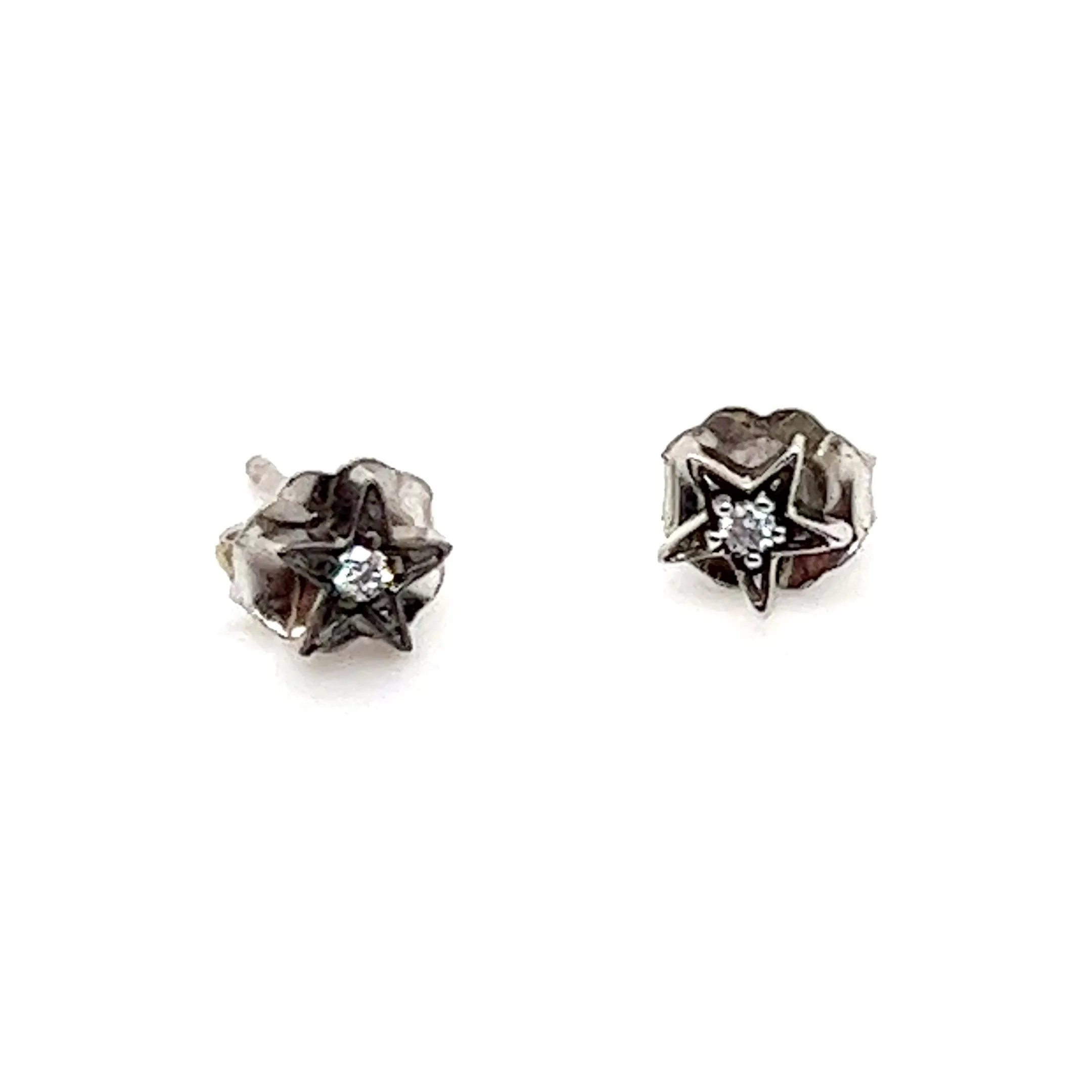 Mini and Small 18kt Star Studs