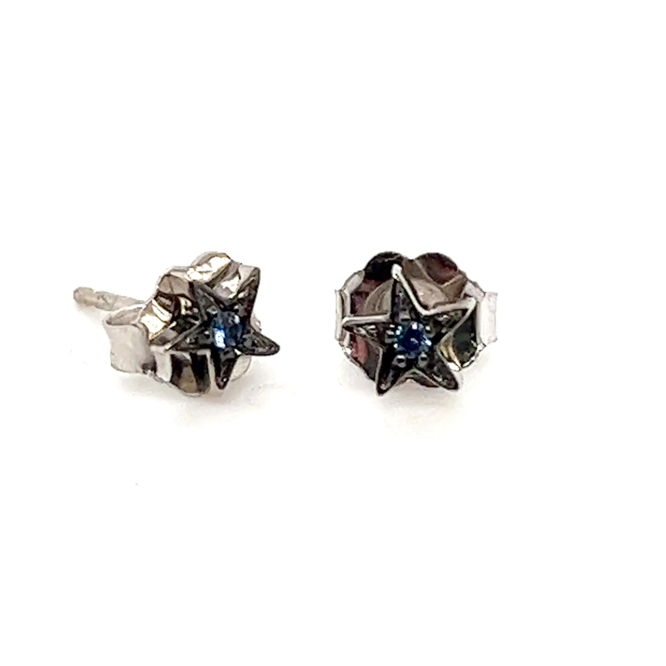 Mini and Small 18kt Star Studs