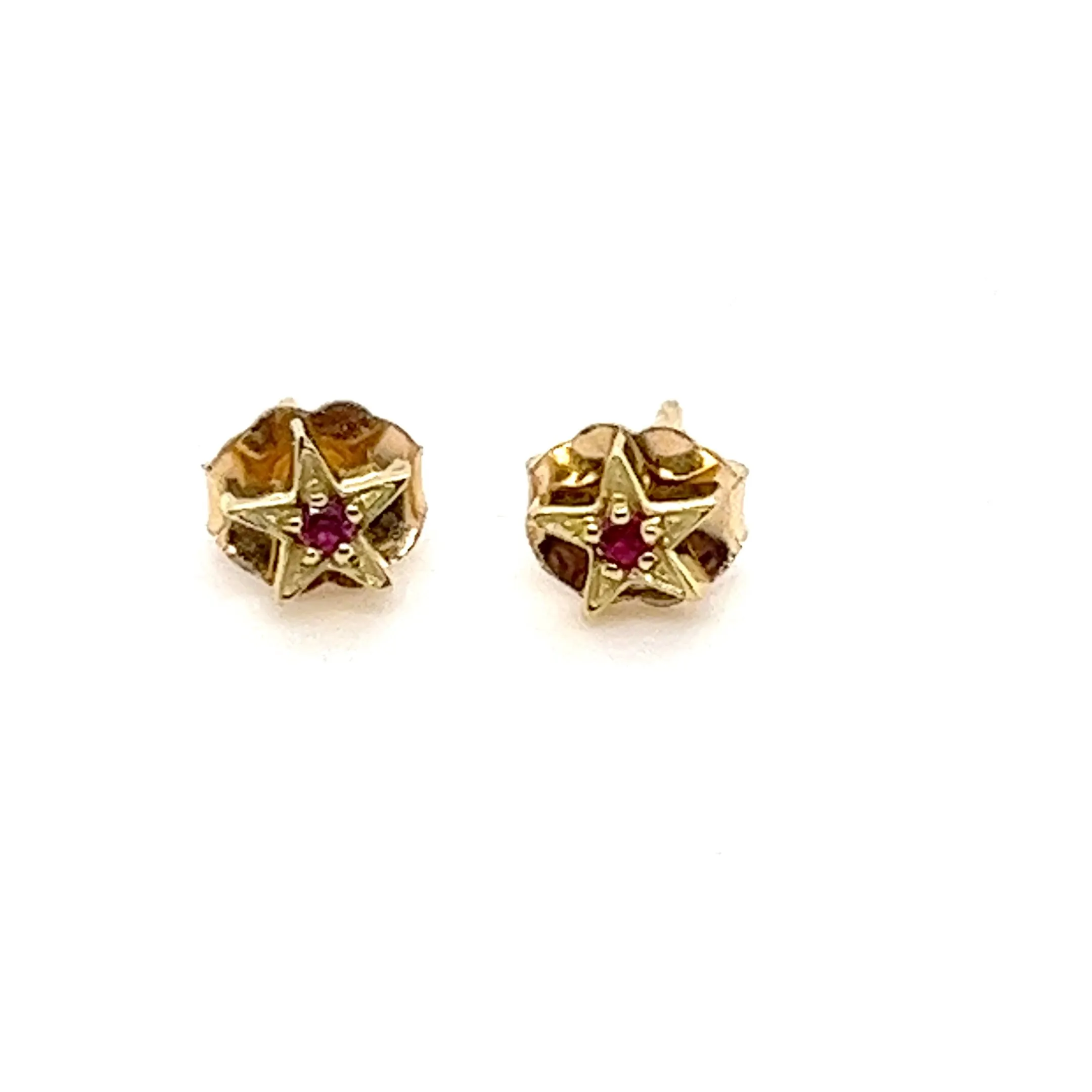 Mini and Small 18kt Star Studs