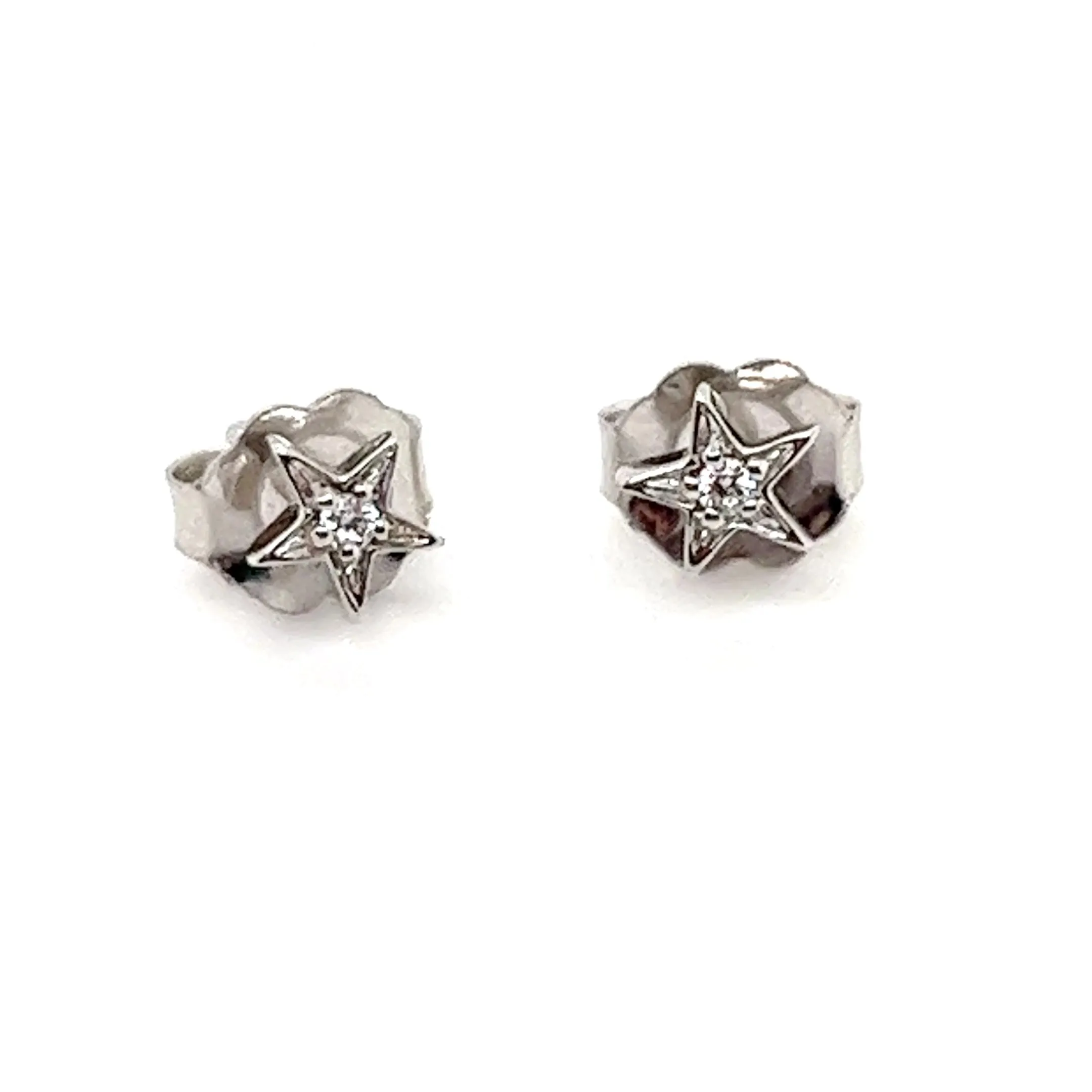 Mini and Small 18kt Star Studs