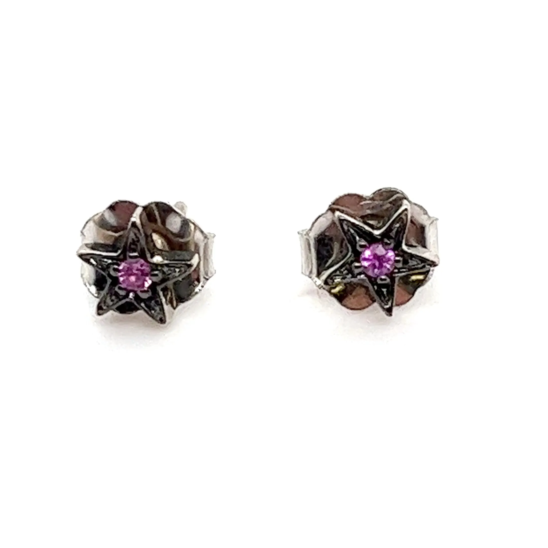 Mini and Small 18kt Star Studs