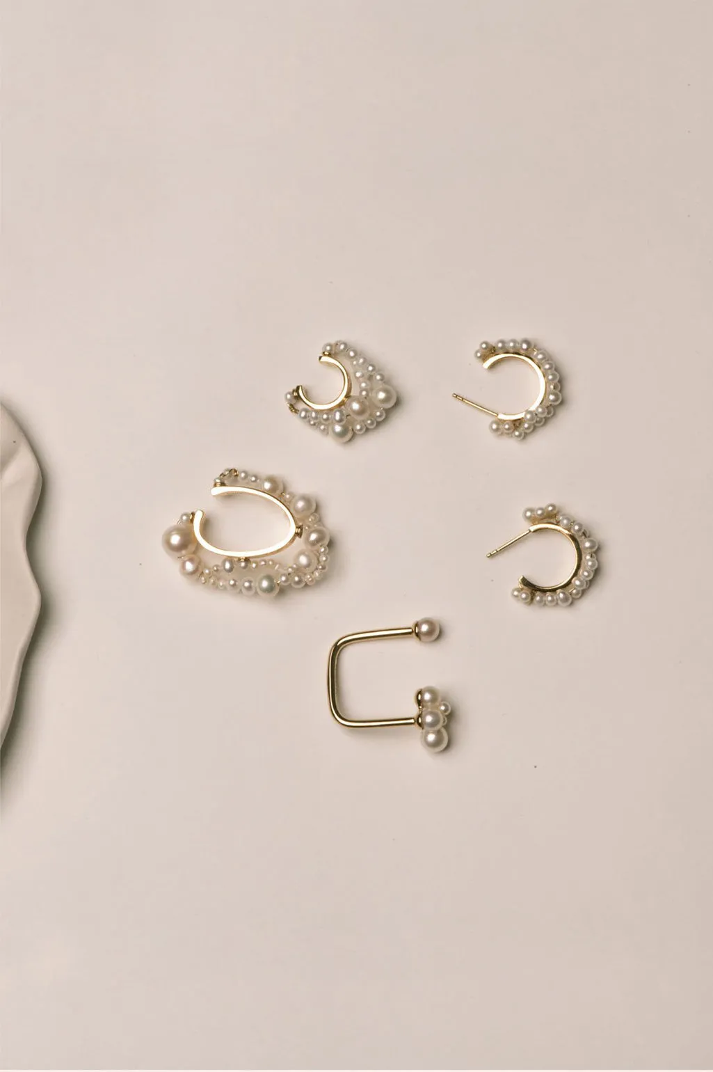 Nimbus - Pearl and Gold Vermeil Ear Cuff