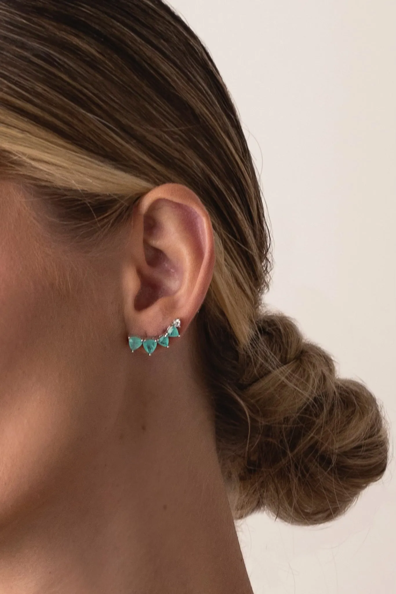 Ocean Triangle Ear Climbers