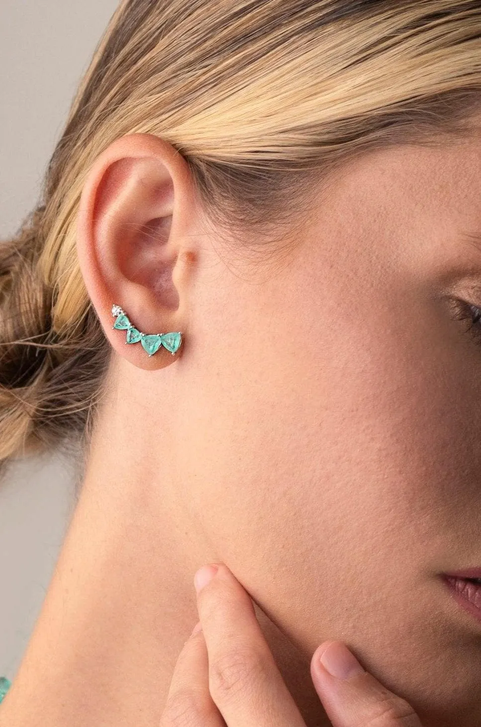 Ocean Triangle Ear Climbers