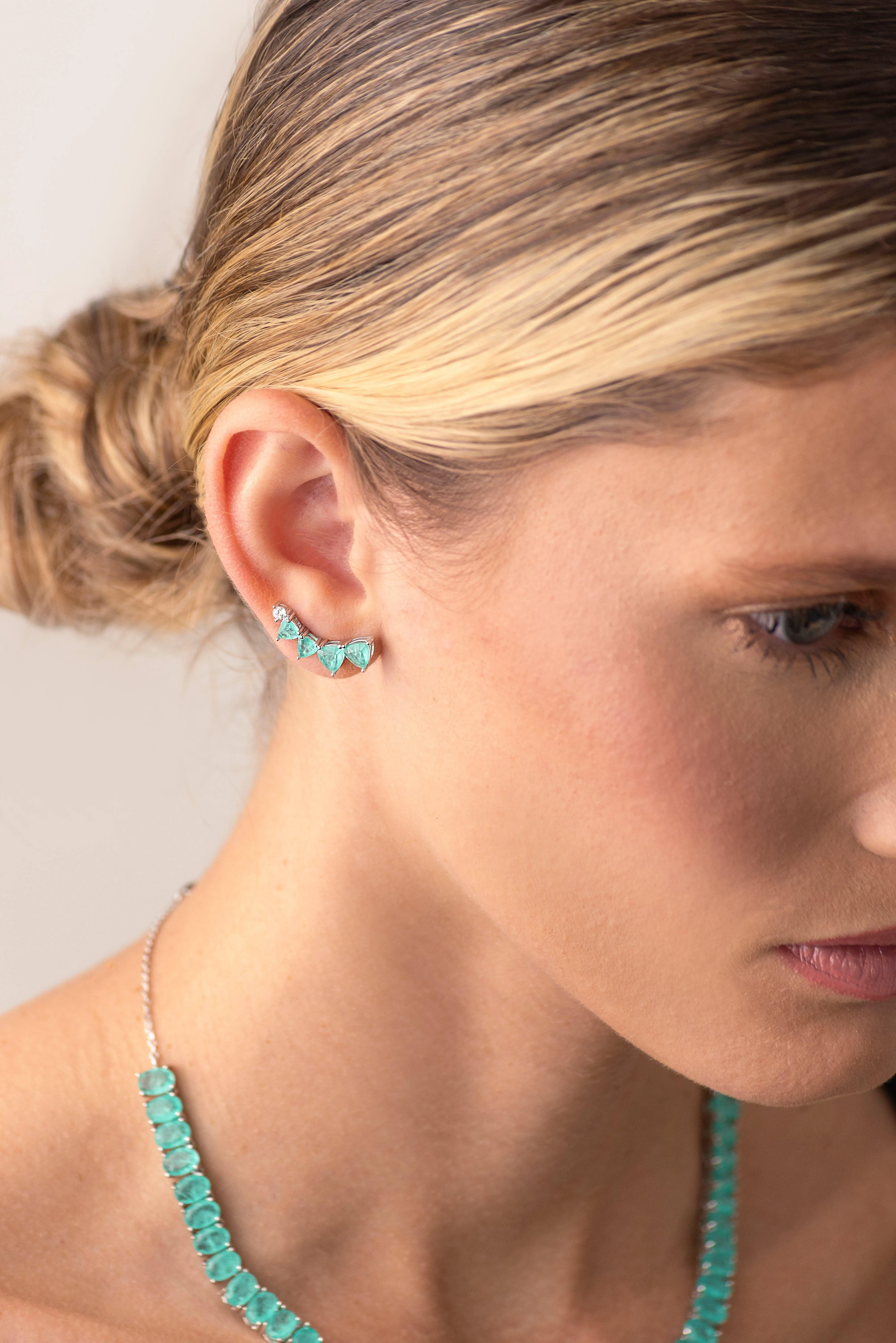 Ocean Triangle Ear Climbers