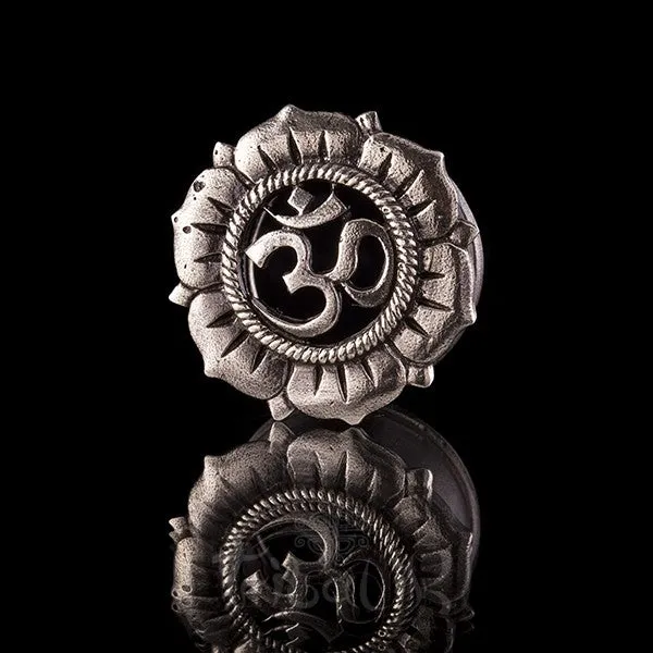 Ohm Namah White Bronze Ear Tunnels - Plugs - Eyelets