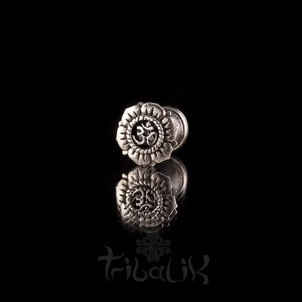 Ohm Namah White Bronze Ear Tunnels - Plugs - Eyelets