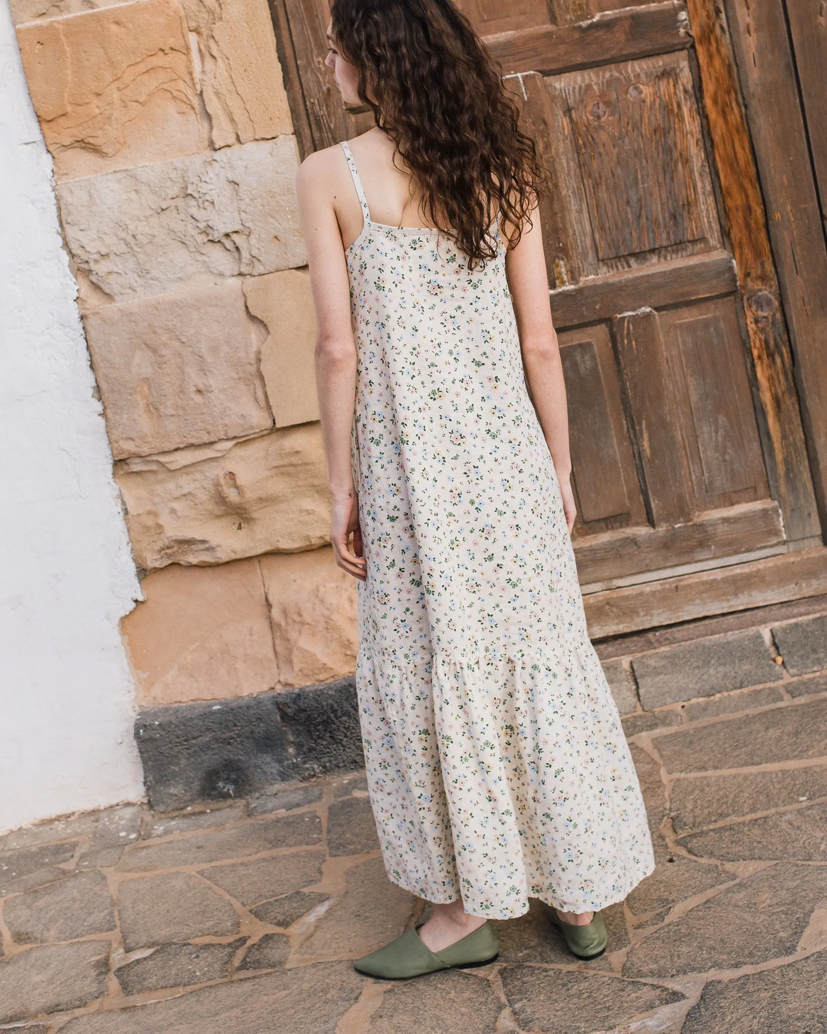PAULA slip linen dress