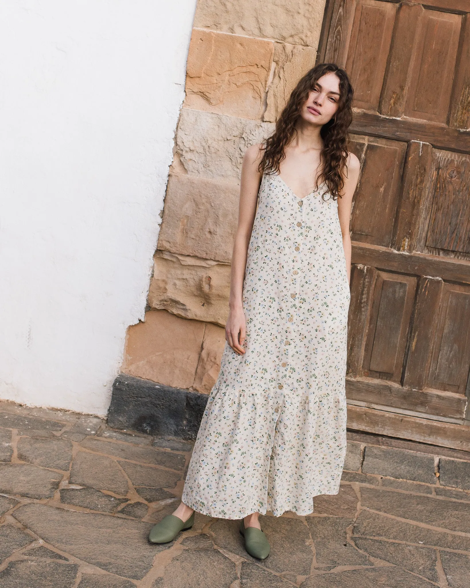 PAULA slip linen dress
