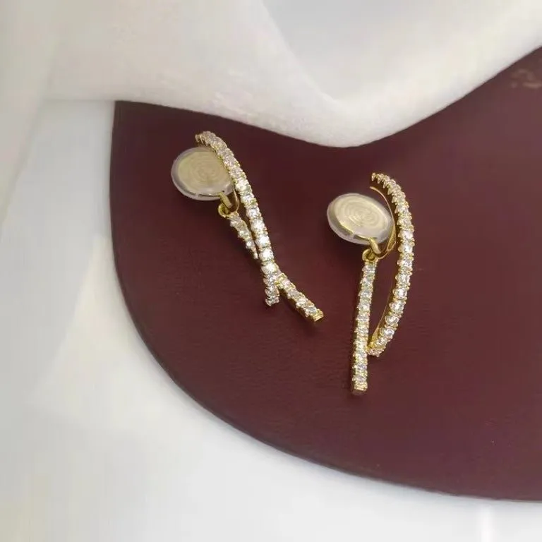 Pave Crossroads Clip On Earrings No Piercing
