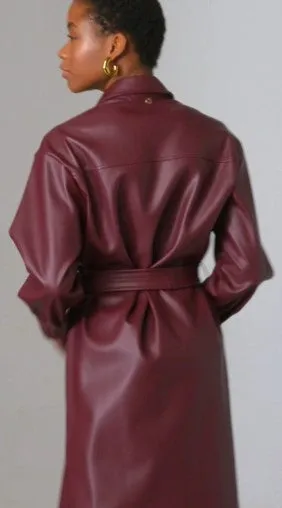 PIA B PU SHIRT DRESS