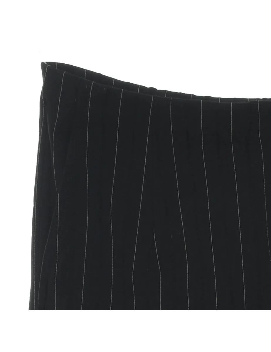Pinstripes Black Trousers - W30 L28