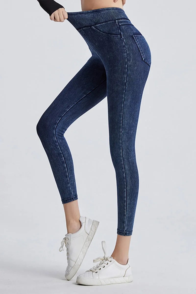 PK0681 Denim Prints Workout Leggings