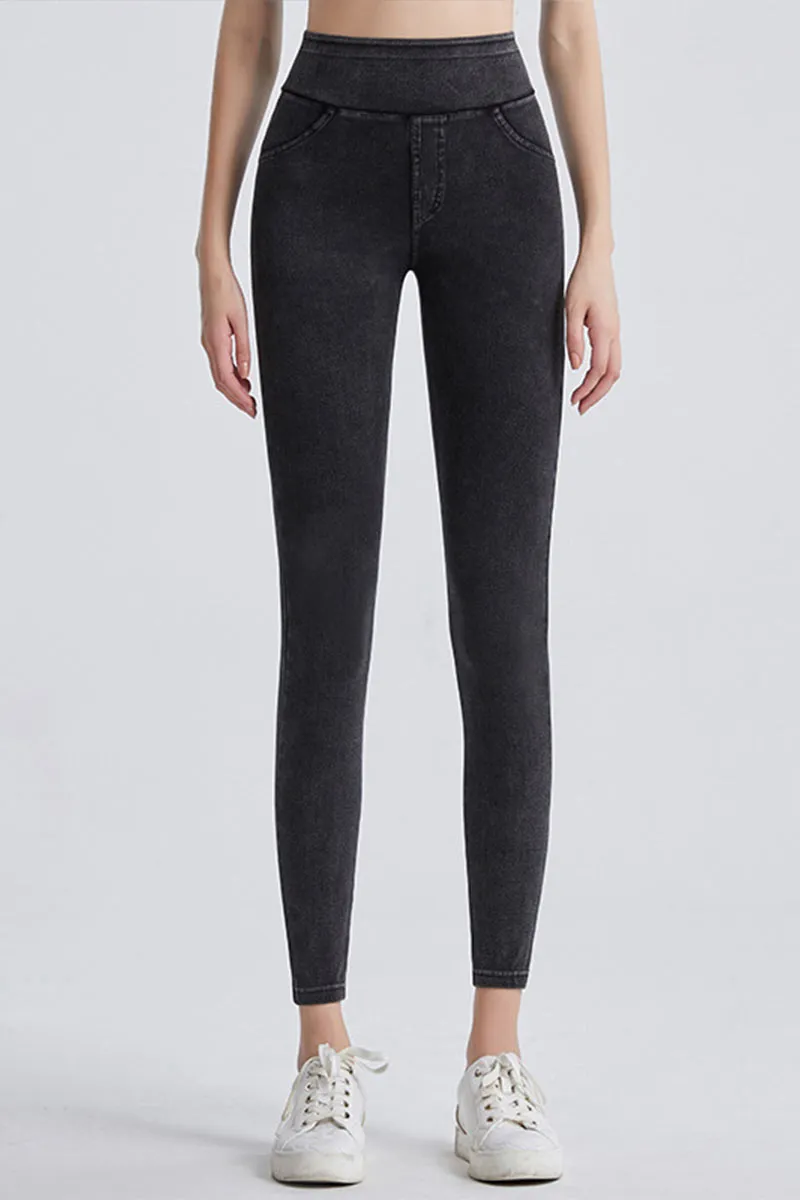 PK0681 Denim Prints Workout Leggings