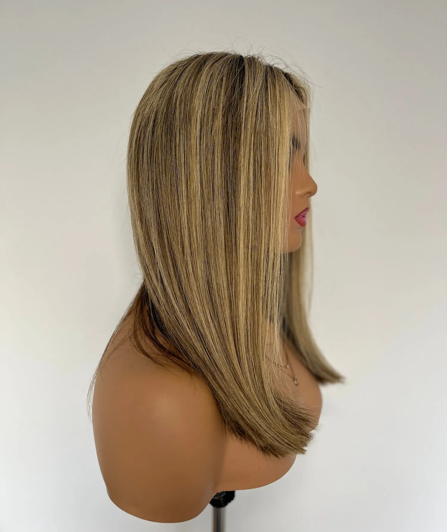 Preloved, Be Unique Wigs by Charlotte, Custom made wig | Human hair | Dark blonde | Medium cap | 19" length