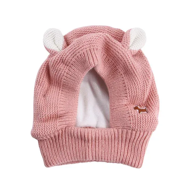 Quiet Dog Ear Muffs | Noise Protection Pet Ear Covers | Knitted Hat for Anxiety Relief | Winter Warm Earmuffs for Medium & Large Dogs