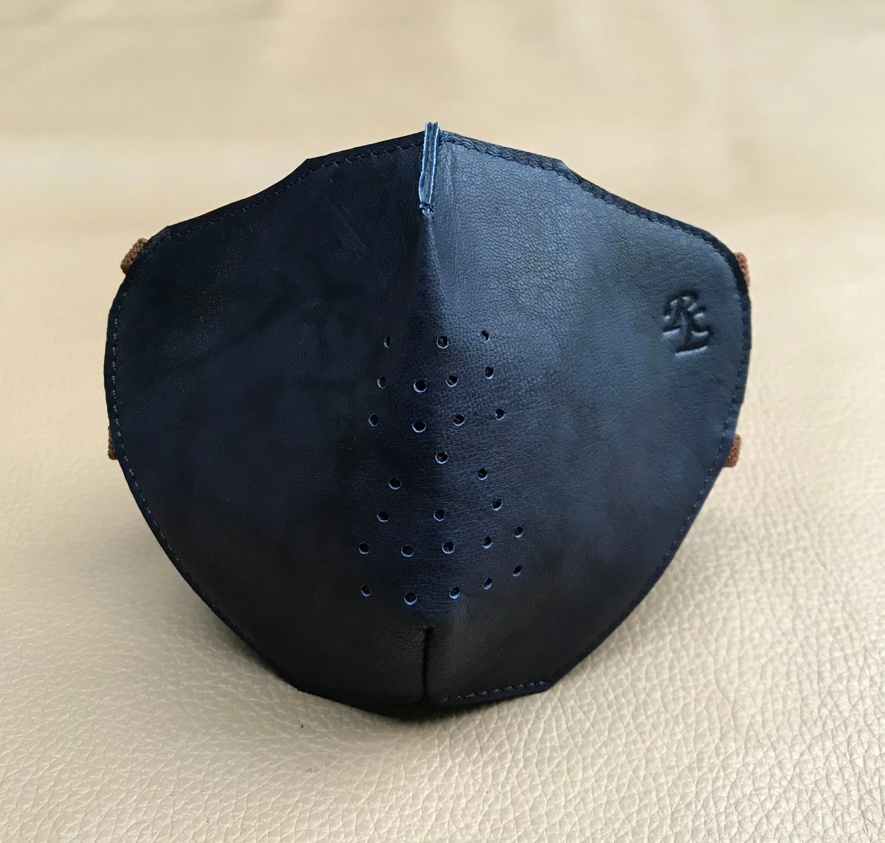 RL Antique Leather Face Mask With Changeable Filters